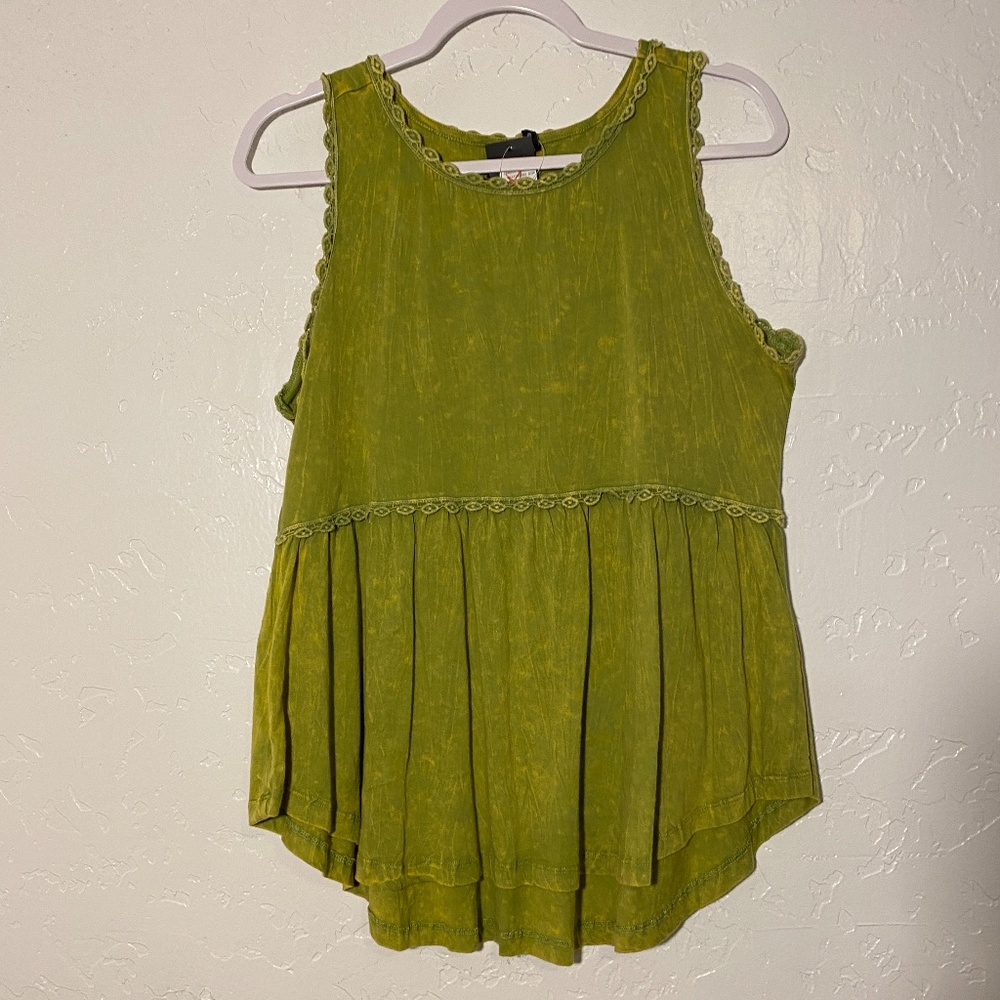 NWT- Cruel Denim empire waist blouse, size medium.
